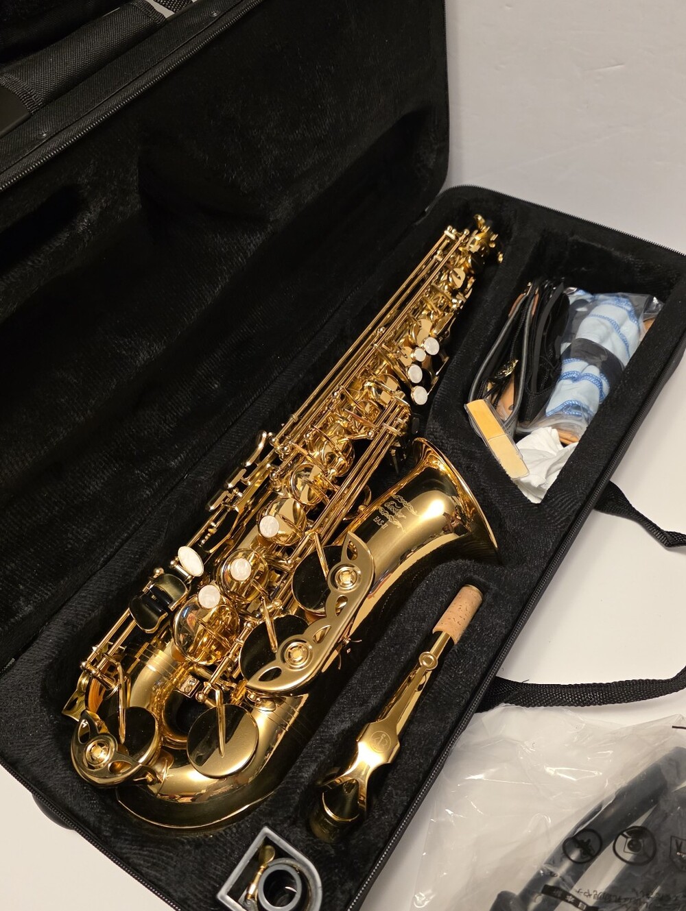 Alto Saxophone Student Eastar AS-Ⅱ Eb Gold Lacquer Beginner Complete Kit